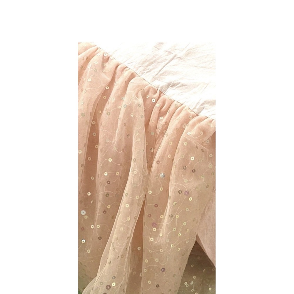 Emily & Meritt for Pottery Barn Tulle Kids Bedskirt 28x52x16 Crib Or Toddler Bed